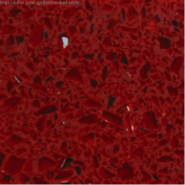Red color, quartz stone sheet