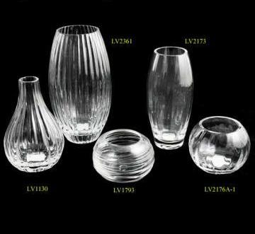 Ribbed Round Tea light Holder Bottle Vase - Chinafactory.com