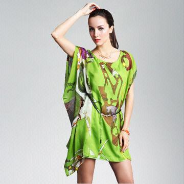 Silk fabric digital printing with fashionable design