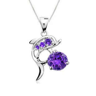 Silver Amethyst Fashion Jewelry Pendant- Chinafactory.com