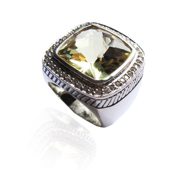 Silver Lemon Citrine Gemstone Fine Jewelry- Chinafactory.com