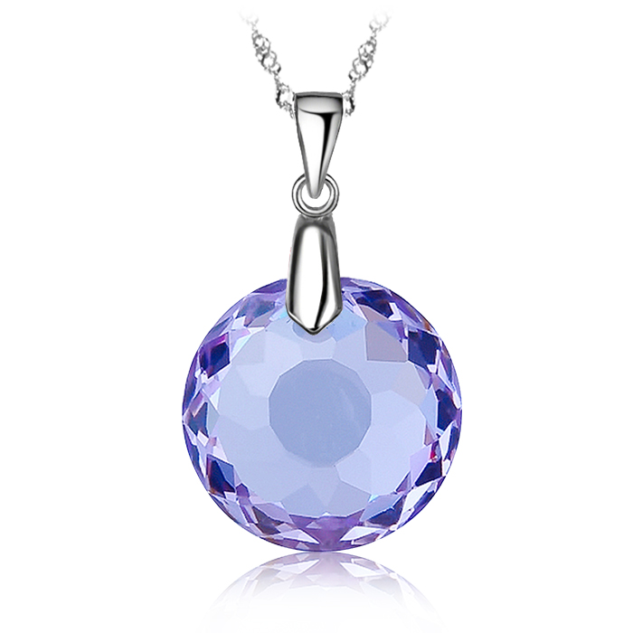 Silver Necklace With Zircon Pendant - Chinafactory.com