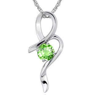 Silver Peridot Fashion Jewelry Pendant - Chinafactory.com