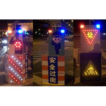 Solar Multifunctional Safety Island Flash Light-Chinafactory.com