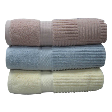 Solid Towel with Waffle Texture