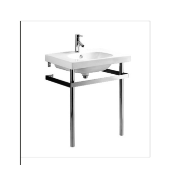 Stainless steel rack with basin