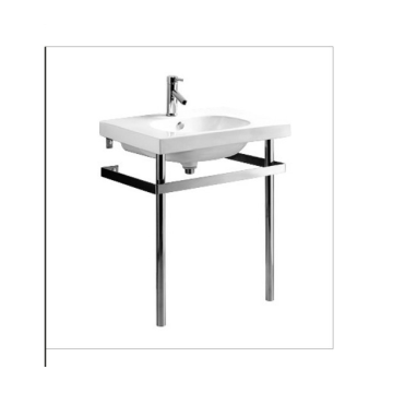 Stainless steel rack with basin