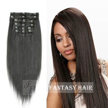 Straight Remy Virgin Easy Effected Clip In Human Hair