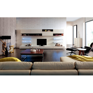 TV Unit, Isabelline High Gloss with Walnut - Chinafactory.com TV Unit, Isabelline High Gloss with Walnut - Chinafactory.com