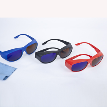 Tea and blue 3D Glasses, Plastic Frame/AC Lens
