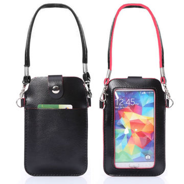 Universal Leather Cellphone Bag with Fullscreen Touch