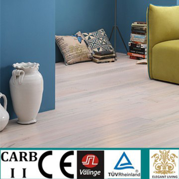 Valinge click white lacquered maple wooden flooring