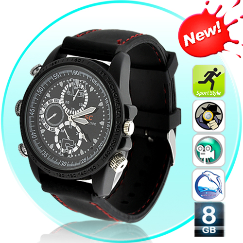 Voyeur - Sports Spy Camera Watch With 8GB Memory