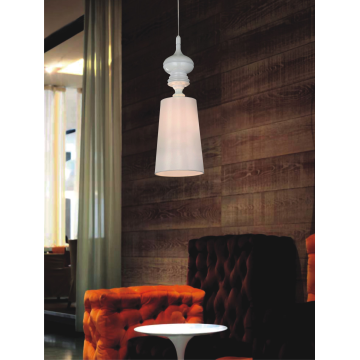 White Fabric metal Hotel Modern Pendant Lamp - Chinafactory.com