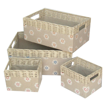 Willow Basket with Beautiful Flowers - Chinafactory.com
