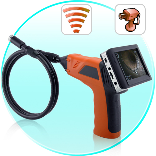 Wireless Inspection Camera with 3.5 Inch Color Monitor + DVR