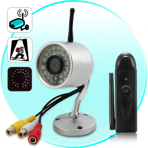 Wireless Mini Nightvision Camera + USB DVR Receiver Set