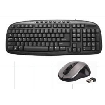 Wireless Mouse and Multimedia Keyboard Combo- Chinafactory.com