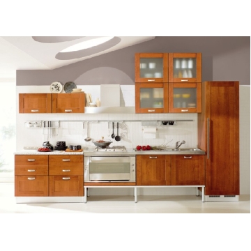 Wood Veneer Kitchen Cabinets - Manufacturer Chinafactory.com