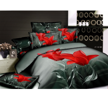 Flat Sheet Sets of Red Flower - Manufacturer Chinafactory.com