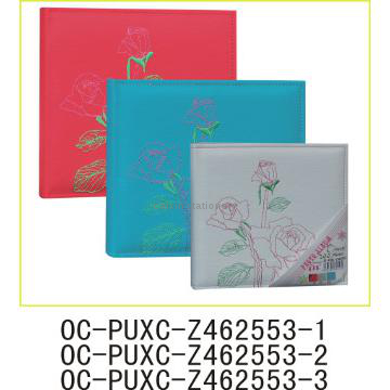 fancy pu leather photo album with embroidery