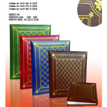 hot sale specialty paper cover photo album with gold stamping