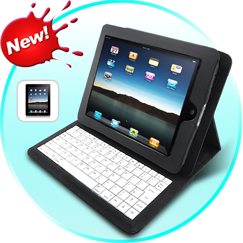 iPad Leather Case Holder with Keyboard