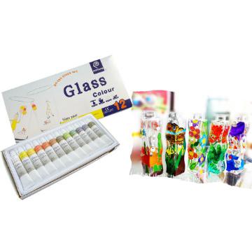 memory brand 12ml*12colour high quality glass paint colour