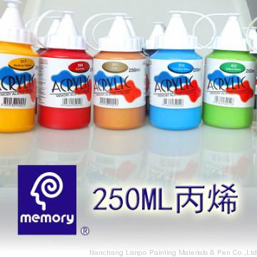 memory brand 250ml artist quality Acrylic Paint with beak bottle