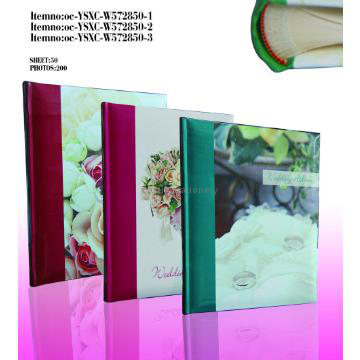 romantic paper cover wedding photo album for 5x7 hold 200 fotos